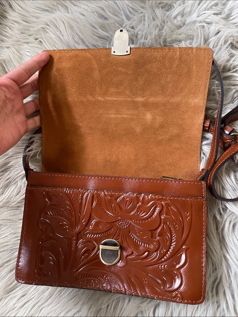 Patricia Nash 🌸Embossed gracci Leather Crossbody - Picture 4 of 8